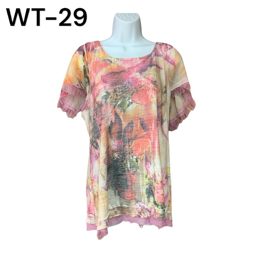 SzL BLEU Short Sleeve Top